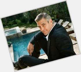 George Clooney Average body,  salt and pepper hair & hairstyles