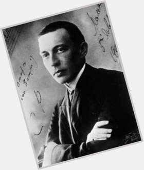 Sergei Rachmaninoff Slim body,  grey hair & hairstyles