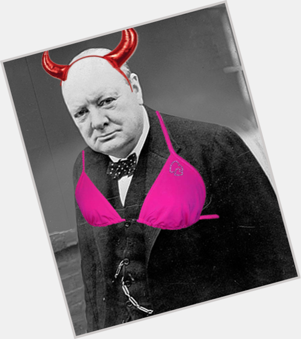 Winston Churchill shirtless bikini